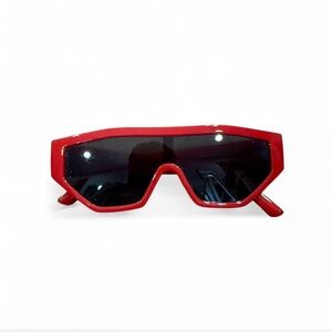 Futuristic Black and Red Sunglasses
